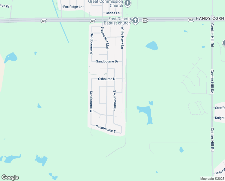 map of restaurants, bars, coffee shops, grocery stores, and more near 6427 Sandbourne East in Olive Branch