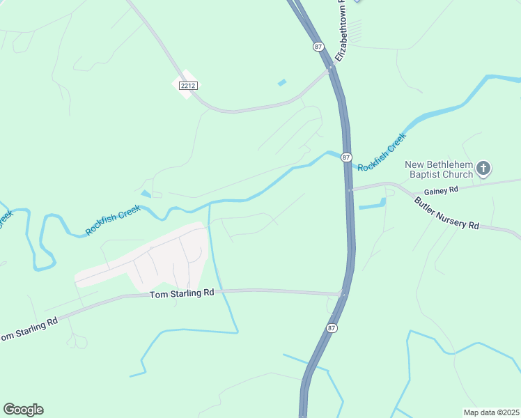 map of restaurants, bars, coffee shops, grocery stores, and more near Harrington Street in Red Springs