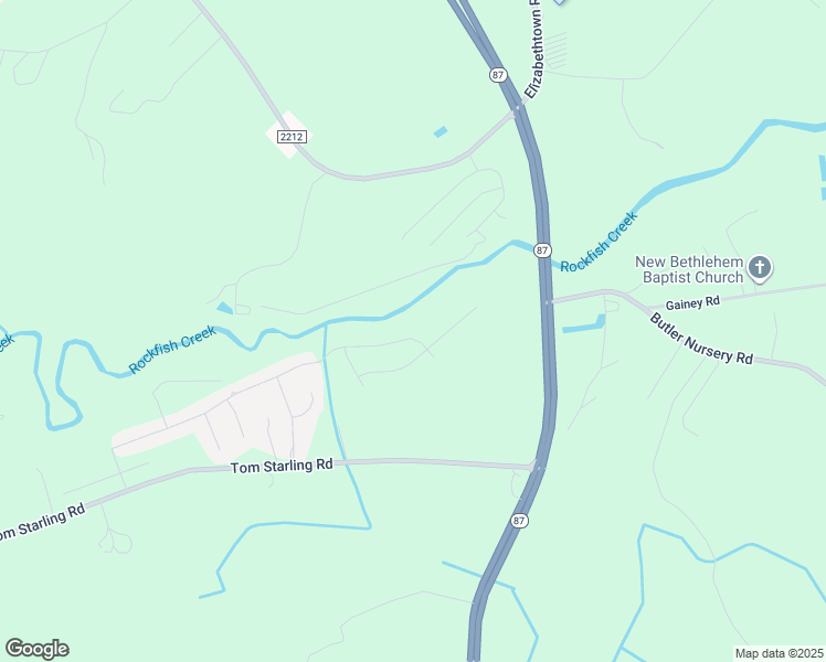 map of restaurants, bars, coffee shops, grocery stores, and more near Harrington Street in Red Springs