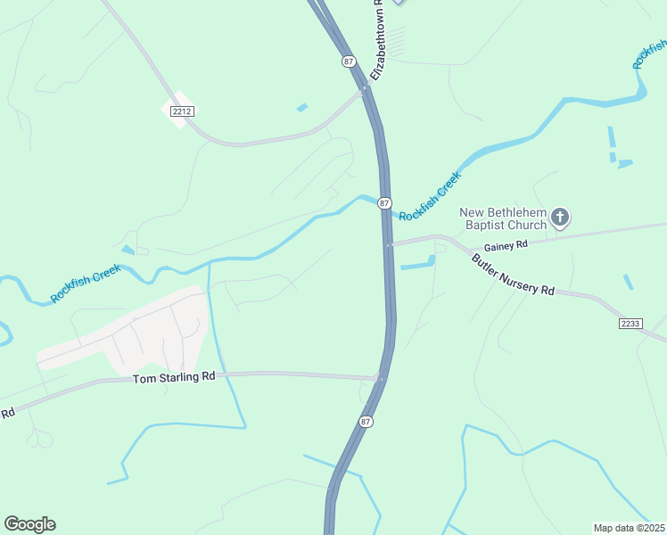 map of restaurants, bars, coffee shops, grocery stores, and more near 2145 Harrington Road in Fayetteville