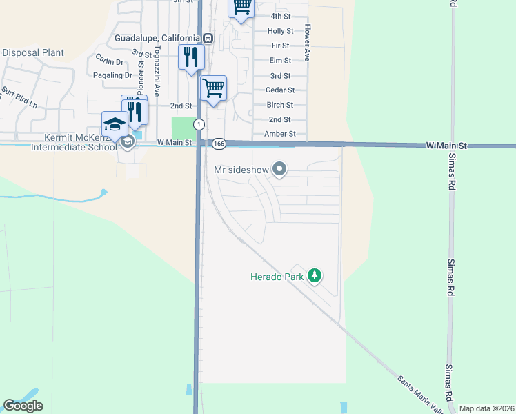map of restaurants, bars, coffee shops, grocery stores, and more near 4507 Esperanza Drive in Guadalupe