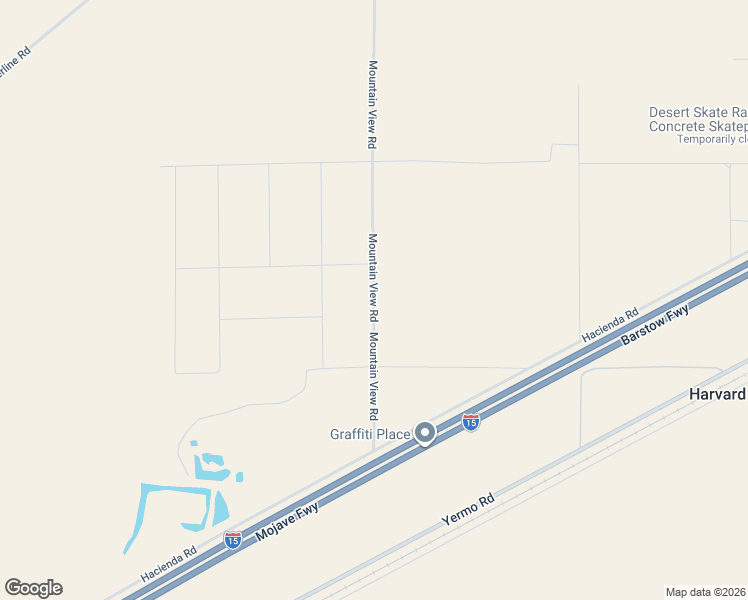 map of restaurants, bars, coffee shops, grocery stores, and more near 38501-38699 Mountain View Road in Newberry Springs