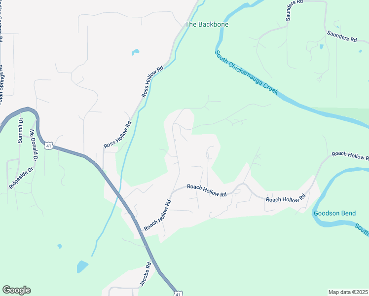 map of restaurants, bars, coffee shops, grocery stores, and more near 226 Anderson Road in Ringgold