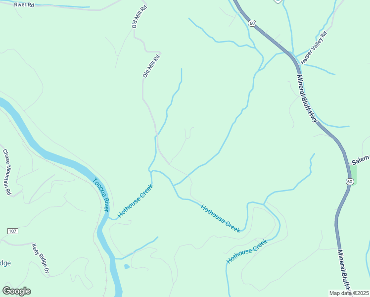 map of restaurants, bars, coffee shops, grocery stores, and more near 94 Old Shadwick Place Road in Mineral Bluff