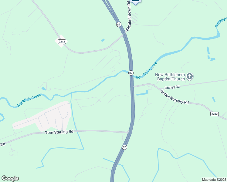 map of restaurants, bars, coffee shops, grocery stores, and more near 2145 Harrington Road in Fayetteville