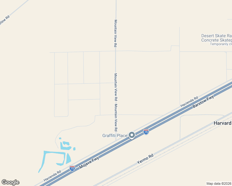 map of restaurants, bars, coffee shops, grocery stores, and more near 38635 Mountain View Road in Newberry Springs