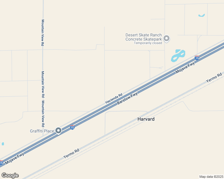map of restaurants, bars, coffee shops, grocery stores, and more near 45534 Hacienda Road in Yermo