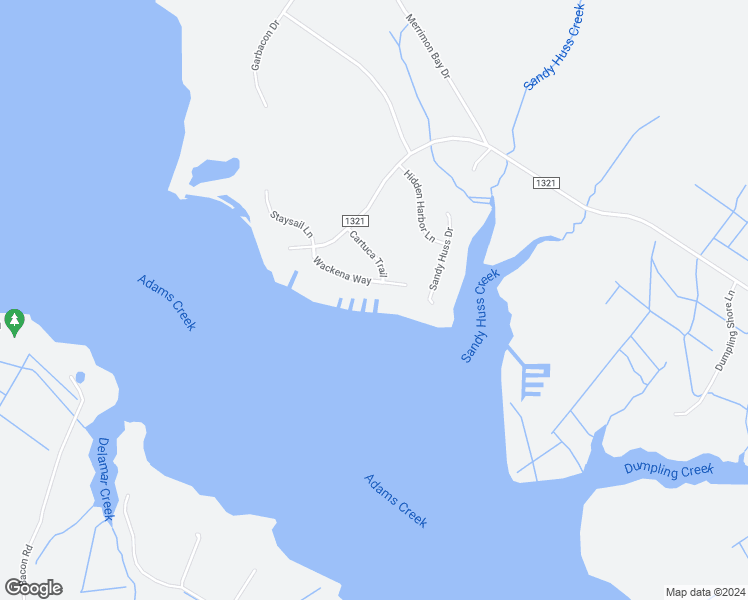 map of restaurants, bars, coffee shops, grocery stores, and more near 178 Wackena Way in Beaufort