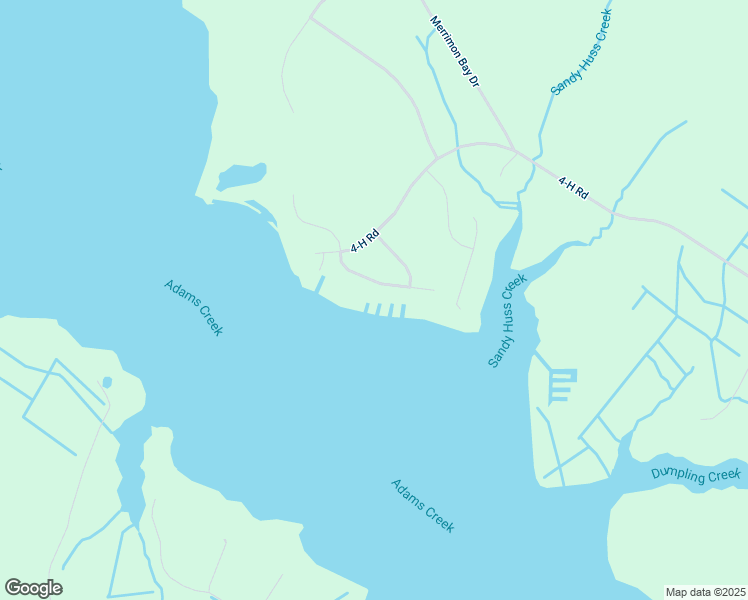 map of restaurants, bars, coffee shops, grocery stores, and more near 150 Wackena Way in Beaufort