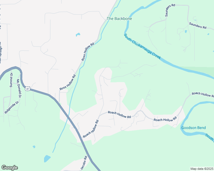 map of restaurants, bars, coffee shops, grocery stores, and more near 226 Anderson Road in Ringgold