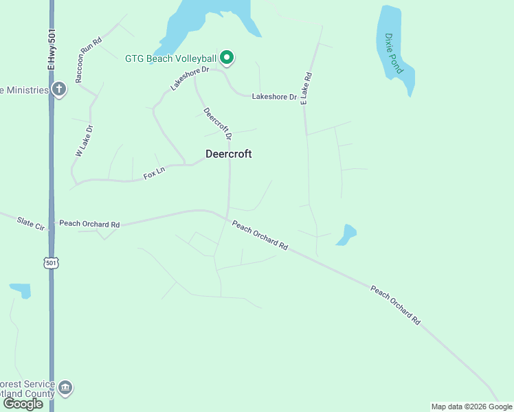 map of restaurants, bars, coffee shops, grocery stores, and more near 16060 Caddie Court in Wagram