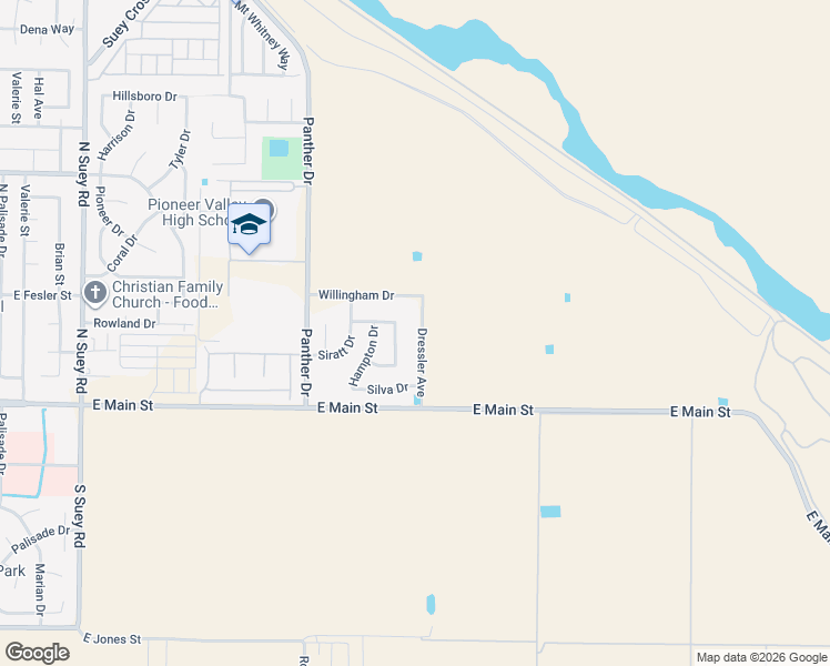 map of restaurants, bars, coffee shops, grocery stores, and more near 309 Dressler Avenue in Santa Maria