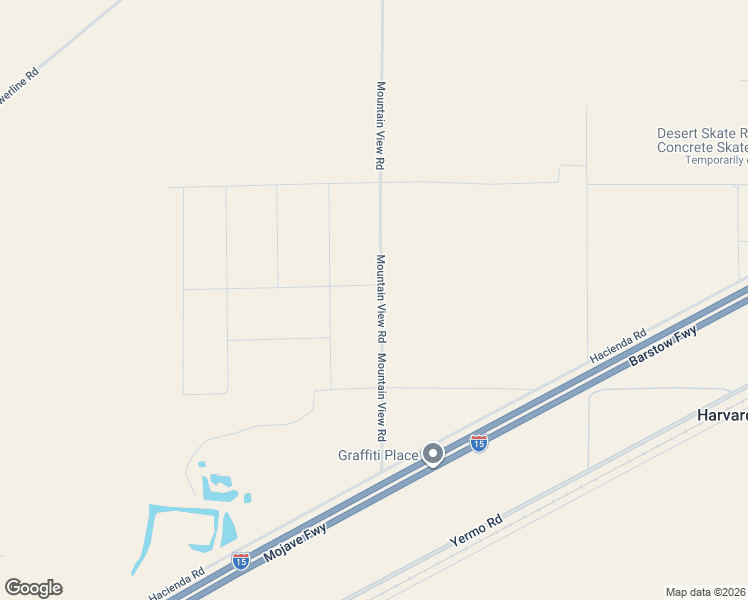 map of restaurants, bars, coffee shops, grocery stores, and more near 38635 Mountain View Road in Newberry Springs