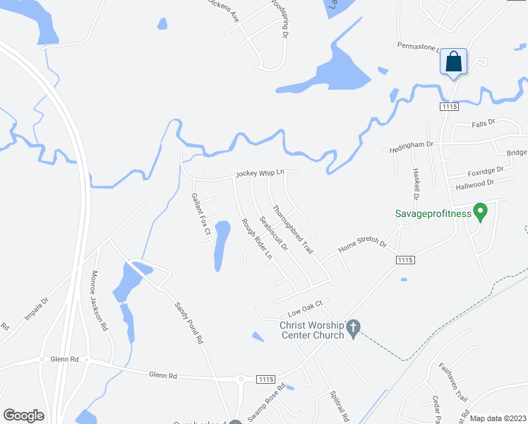 map of restaurants, bars, coffee shops, grocery stores, and more near 1512 Seabiscuit Drive in Parkton