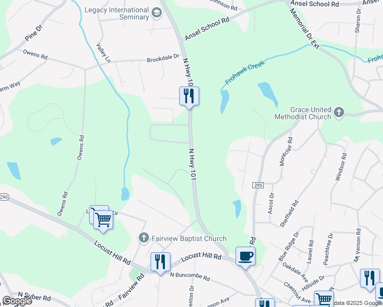 map of restaurants, bars, coffee shops, grocery stores, and more near 1487 North Highway 101 in Greer