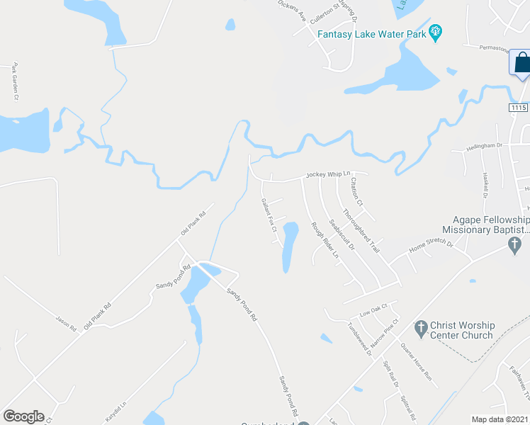 map of restaurants, bars, coffee shops, grocery stores, and more near 1541 Gallant Fox Court in Parkton