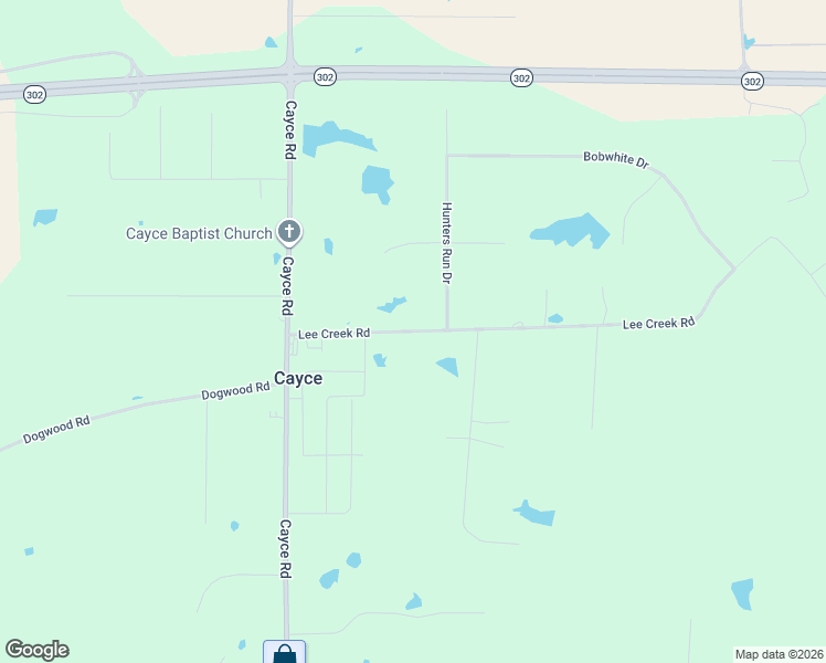 map of restaurants, bars, coffee shops, grocery stores, and more near 98 Lee Creek Road in Byhalia