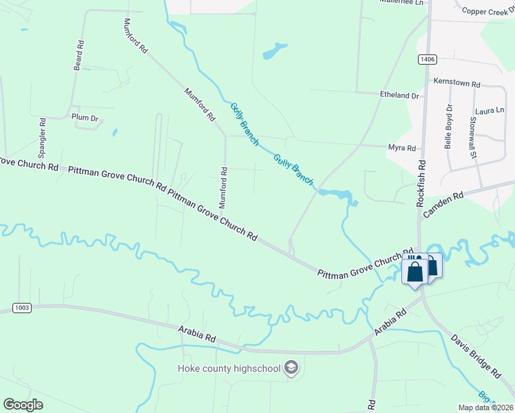 map of restaurants, bars, coffee shops, grocery stores, and more near 7057 Pittman Grove Church Road in Raeford