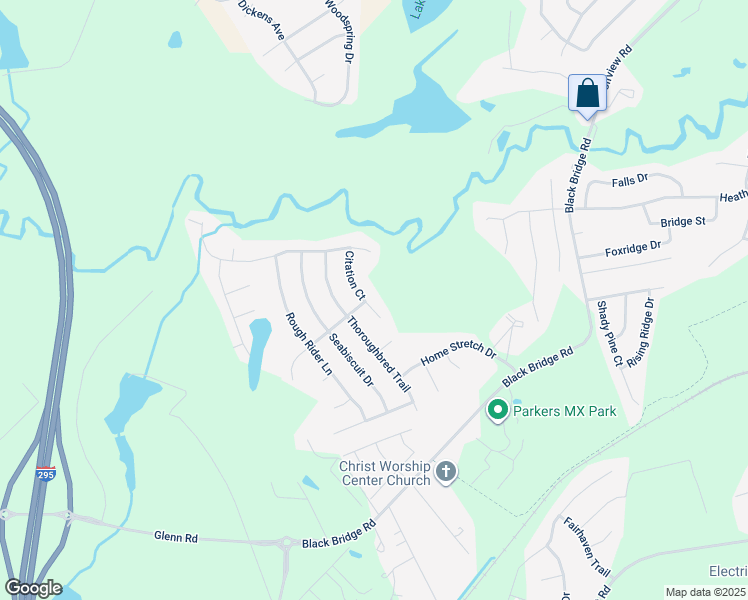 map of restaurants, bars, coffee shops, grocery stores, and more near 1616 Citation Court in Parkton