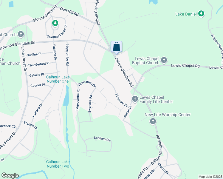 map of restaurants, bars, coffee shops, grocery stores, and more near 2033 Pineview Drive in Spartanburg