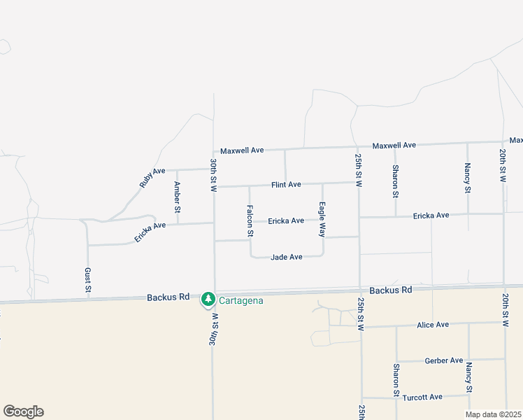 map of restaurants, bars, coffee shops, grocery stores, and more near Ericka Avenue in Mojave