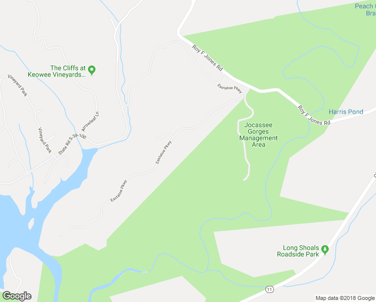 map of restaurants, bars, coffee shops, grocery stores, and more near 163 Eastatoe Parkway in Sunset