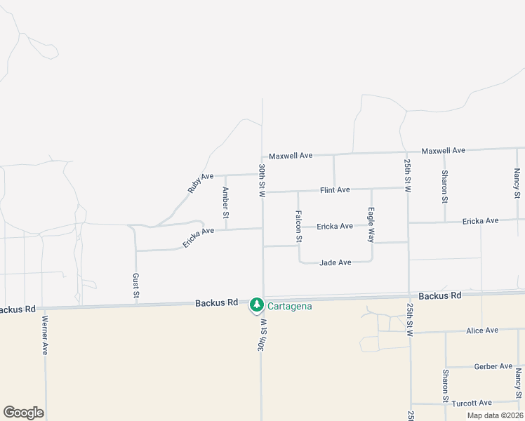 map of restaurants, bars, coffee shops, grocery stores, and more near 30th St W in Mojave