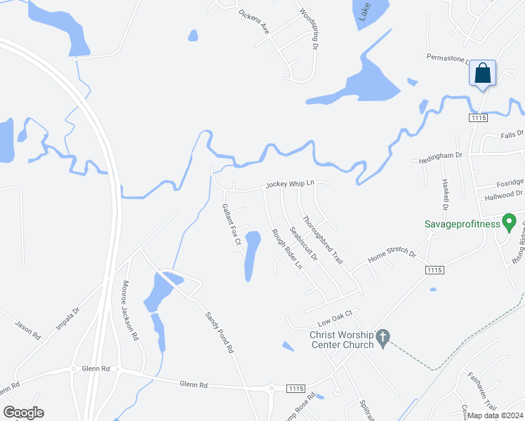 map of restaurants, bars, coffee shops, grocery stores, and more near 1543 Rough Rider Lane in Parkton