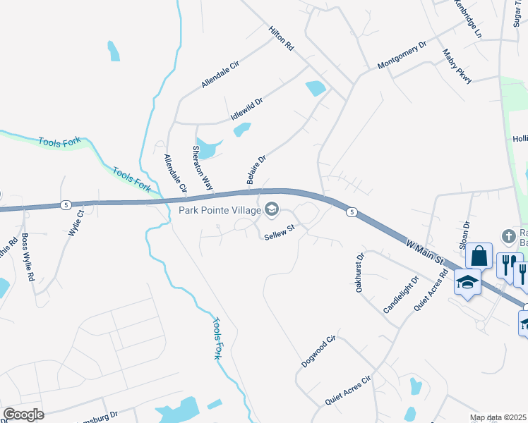 map of restaurants, bars, coffee shops, grocery stores, and more near 3048 Chesbrough Boulevard in Rock Hill