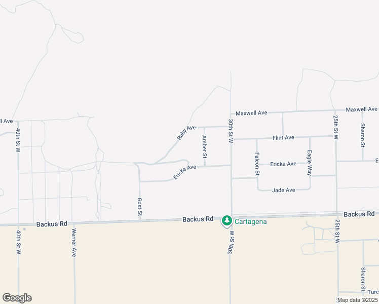 map of restaurants, bars, coffee shops, grocery stores, and more near Amber Street in Mojave