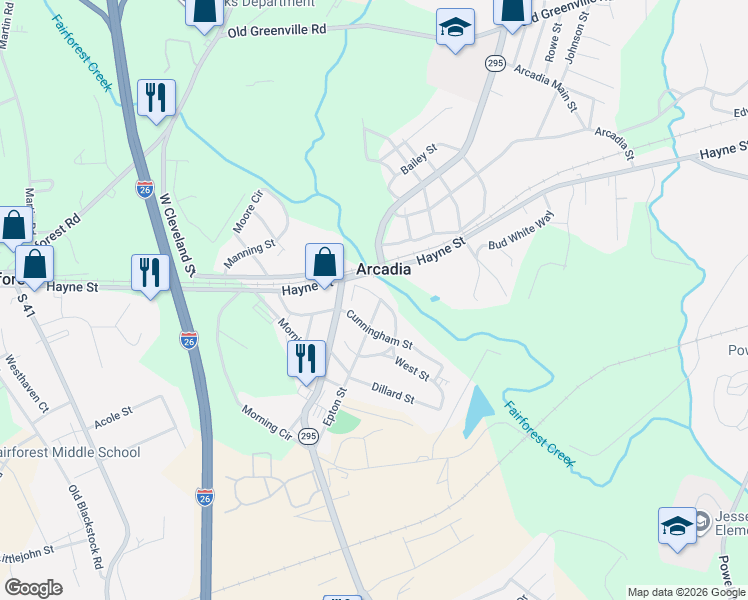 map of restaurants, bars, coffee shops, grocery stores, and more near 150 Temple Street in Arcadia