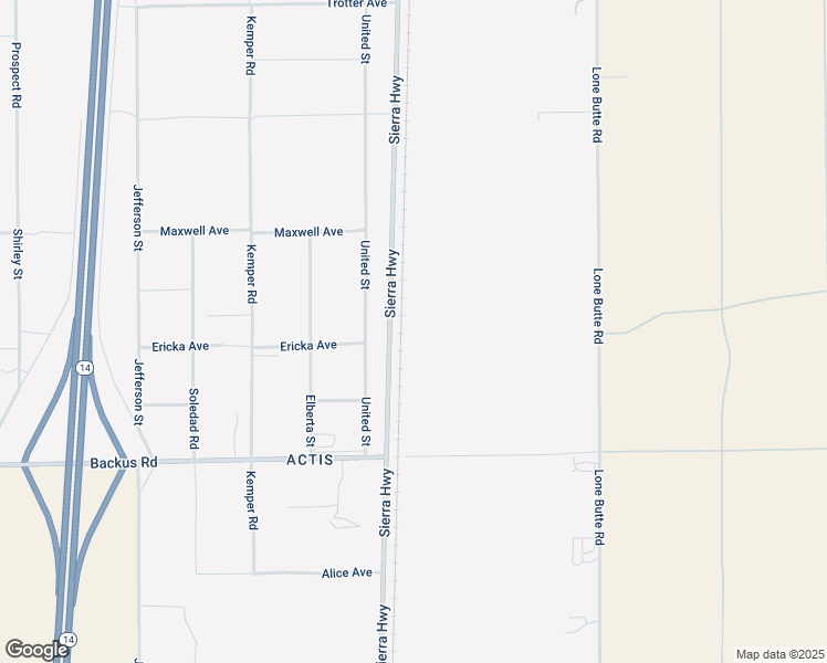 map of restaurants, bars, coffee shops, grocery stores, and more near Sierra Highway in Rosamond