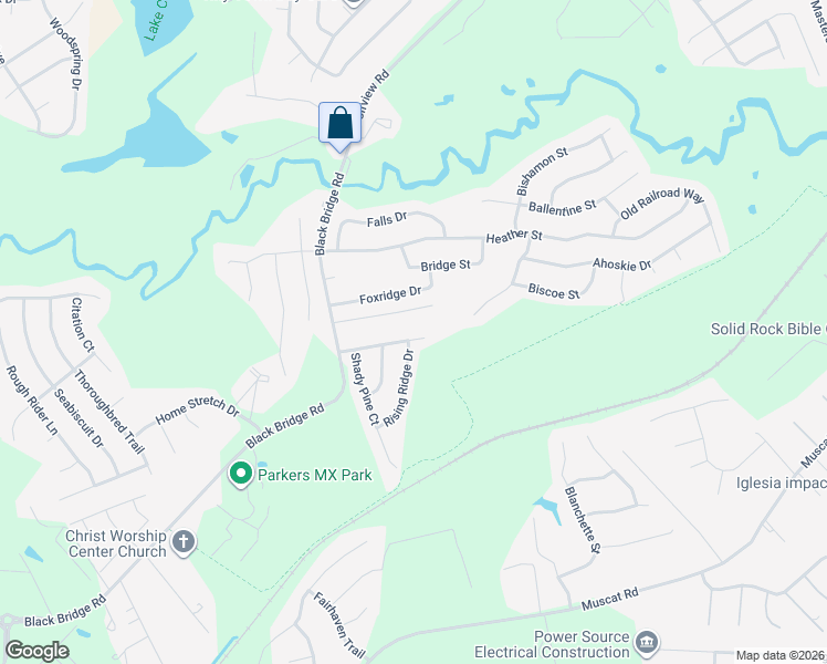 map of restaurants, bars, coffee shops, grocery stores, and more near 5509 Hall Glen Dr in Hope Mills