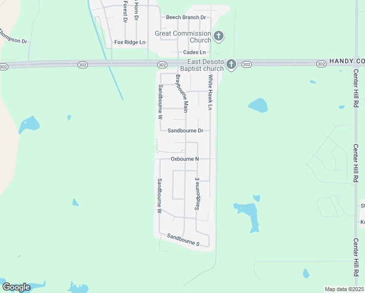 map of restaurants, bars, coffee shops, grocery stores, and more near 6565 Braybourne Main in Olive Branch