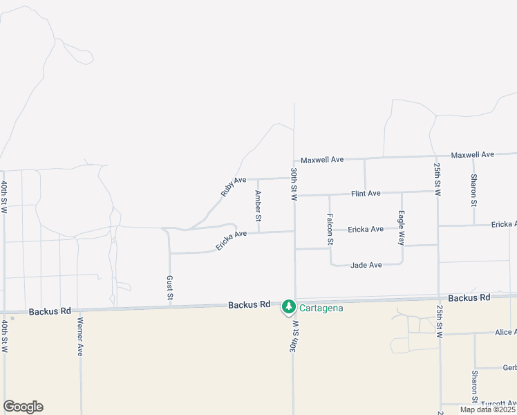 map of restaurants, bars, coffee shops, grocery stores, and more near Amber Street in Mojave