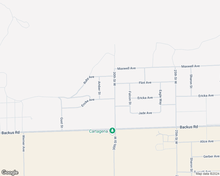 map of restaurants, bars, coffee shops, grocery stores, and more near 30th Street in Mojave