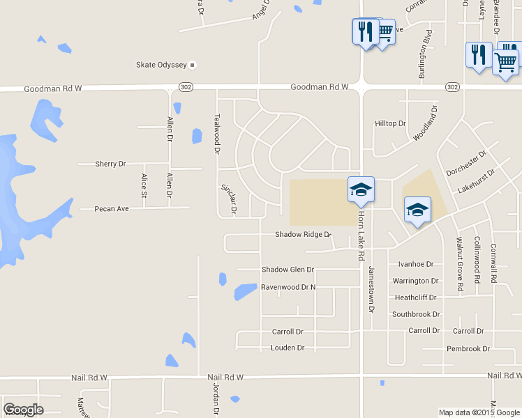 map of restaurants, bars, coffee shops, grocery stores, and more near 6465 Barretis Bend Drive in Horn Lake