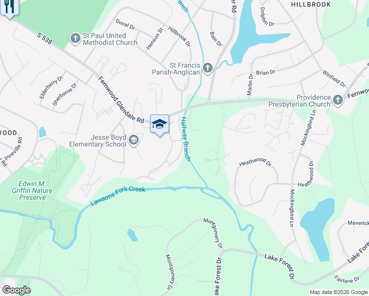 map of restaurants, bars, coffee shops, grocery stores, and more near 47 Summercreek Drive in Spartanburg