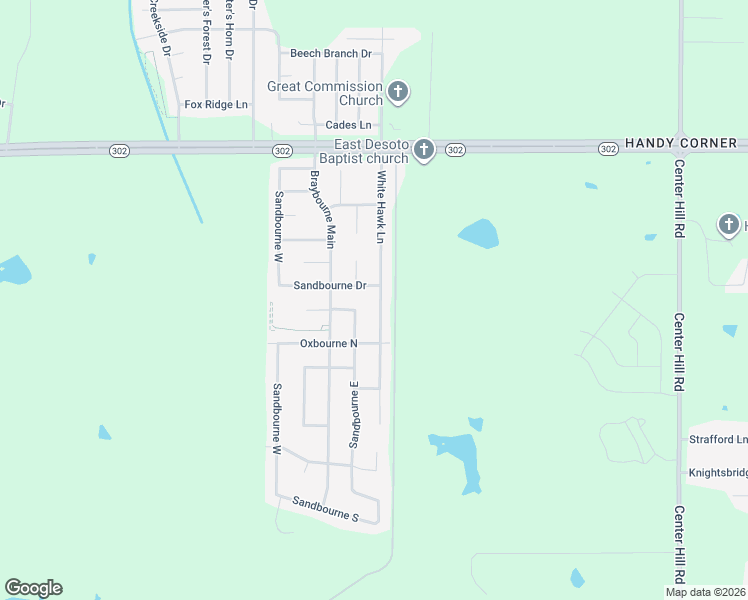map of restaurants, bars, coffee shops, grocery stores, and more near 6615 White Hawk Lane in Olive Branch