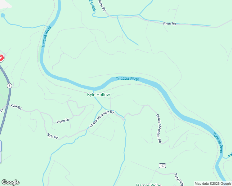 map of restaurants, bars, coffee shops, grocery stores, and more near 41 Toccoa Hills Road in Blue Ridge