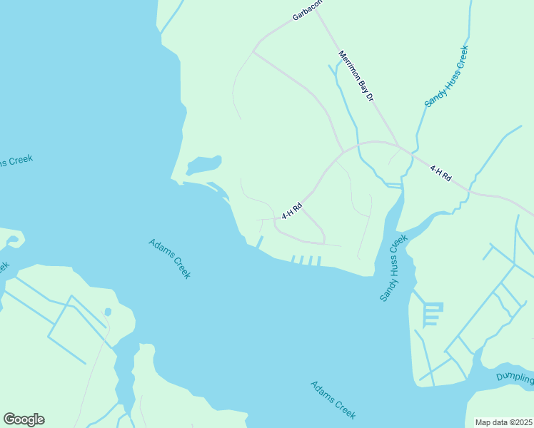 map of restaurants, bars, coffee shops, grocery stores, and more near 105 Staysail Lane in Beaufort