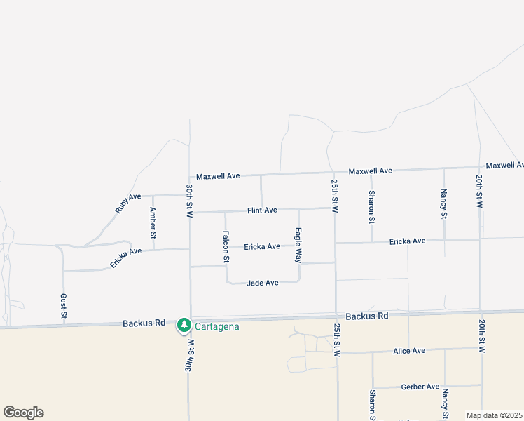 map of restaurants, bars, coffee shops, grocery stores, and more near Flint Avenue in Mojave
