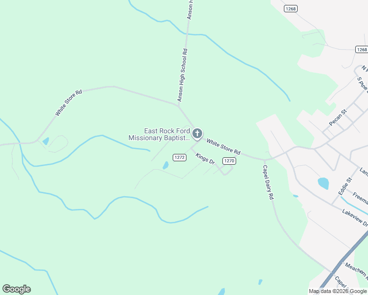 map of restaurants, bars, coffee shops, grocery stores, and more near 99 Billow Street in Wadesboro