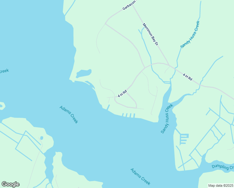 map of restaurants, bars, coffee shops, grocery stores, and more near 102 Staysail Lane in Beaufort