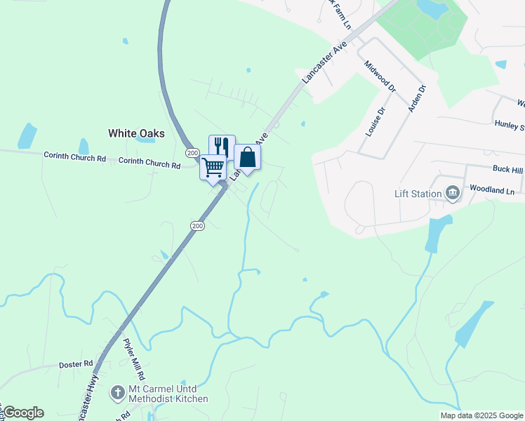 map of restaurants, bars, coffee shops, grocery stores, and more near 1923 Stoney Point Circle in Monroe