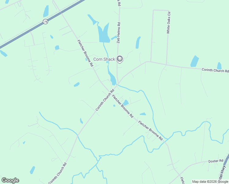 map of restaurants, bars, coffee shops, grocery stores, and more near 2911 Corinth Church Road in Monroe