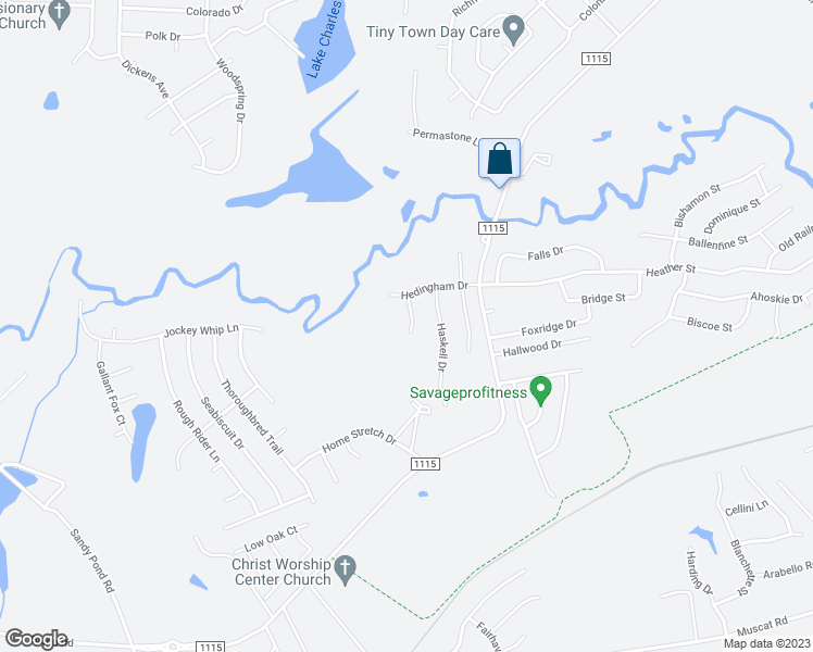 map of restaurants, bars, coffee shops, grocery stores, and more near 4226 Donegal Road in Hope Mills