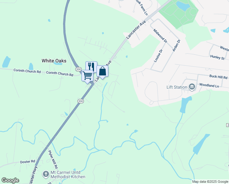 map of restaurants, bars, coffee shops, grocery stores, and more near 2035 Stoney Pointe Circle in Monroe