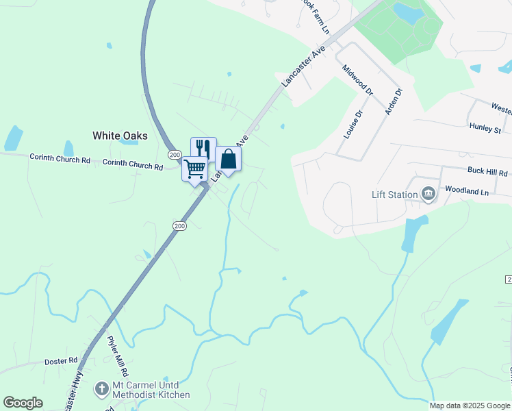 map of restaurants, bars, coffee shops, grocery stores, and more near 2035 Stoney Pointe Circle in Monroe