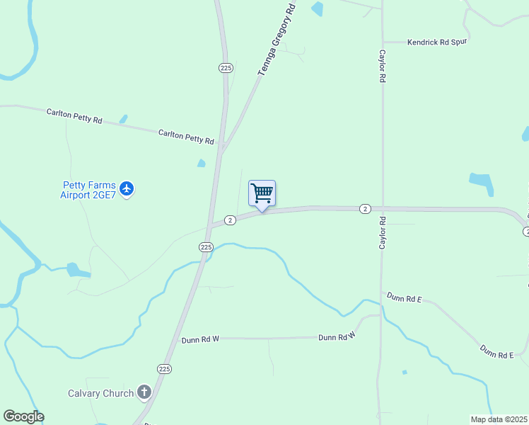 map of restaurants, bars, coffee shops, grocery stores, and more near 2089-2187 State Highway 2 in Crandall